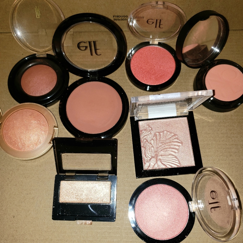 blush and highlighter